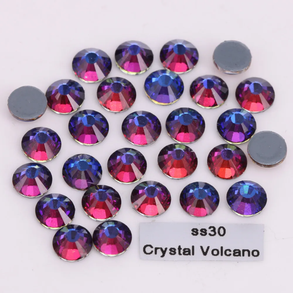 

288pcs/Lot, High Quality ss30 (6.3-6.5mm) Crystal Volcano Hotfix Rhinestones / Iron On Flat Back Crystals