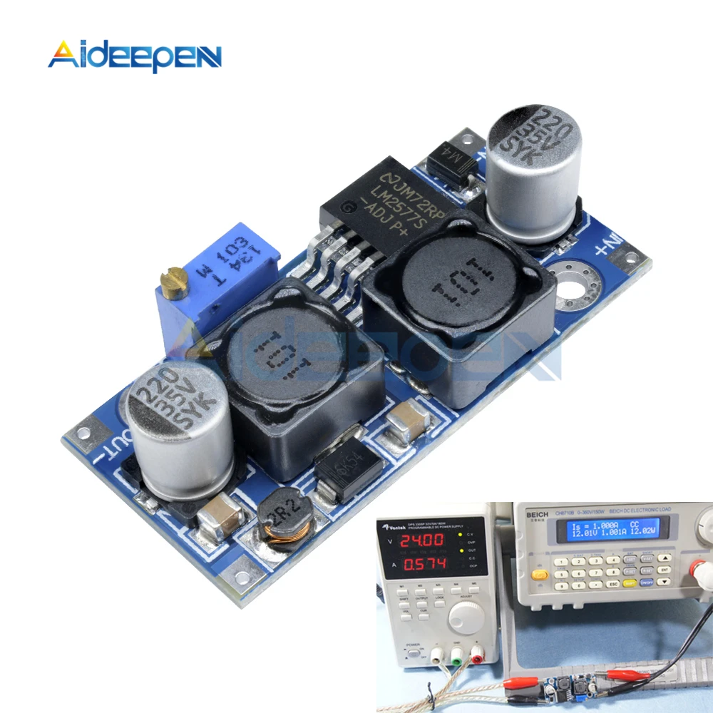 

LM2577 Auto Step Up Step Down Boost Buck Voltage Converter Module DC DC 3-35V to 1.25-30V Solar Voltage Power Supply for Arduino