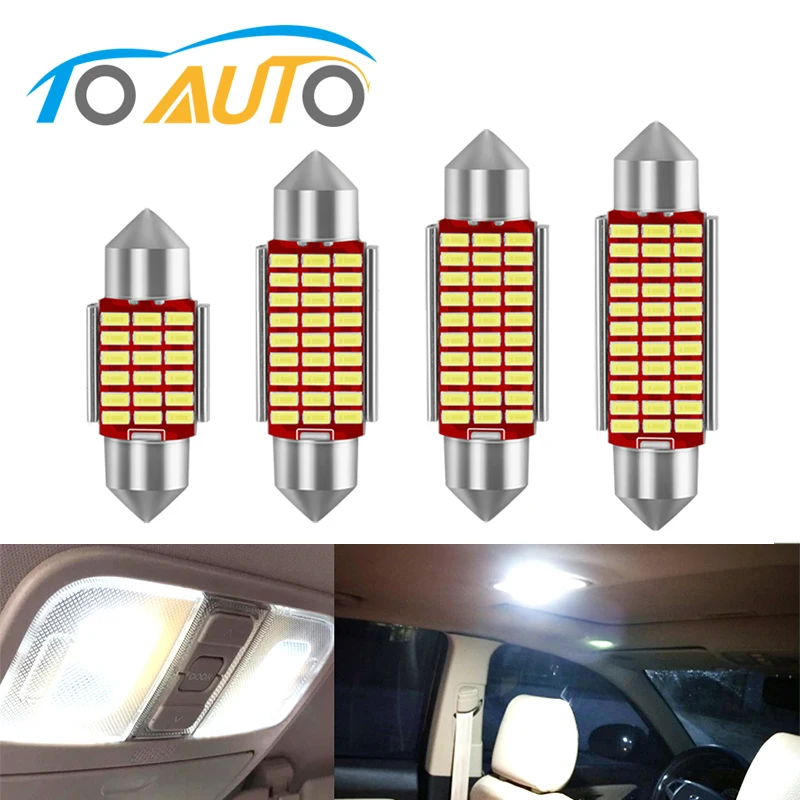 

C5W LED Car Interior Light Canbus Festoon 31mm 36mm 39mm 42mm LED Bulbs 6000K White Dome Reading Light Auto Lamp 12V