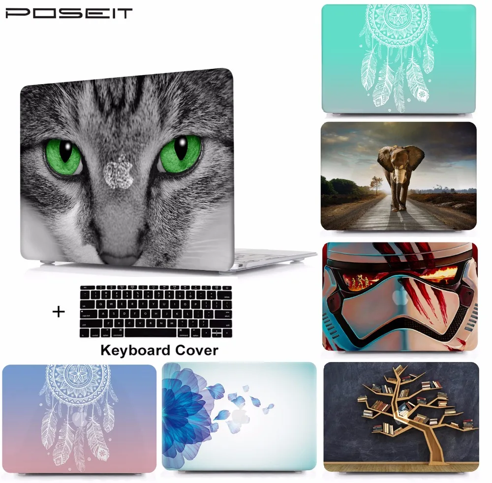 

Fashion Laptop Protective Hard Shell Case Keyboard Cover Skin Set For 11 12 13 15"Apple Macbook Air Pro Retina Touch Bar 2016 FL
