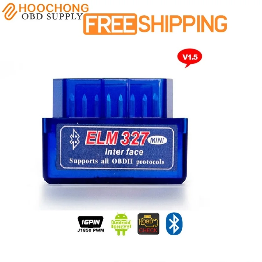 MINI ELM327 Bluetooth OBD2 Hardware V1.5 Software V2.1 Diagnostic Tool