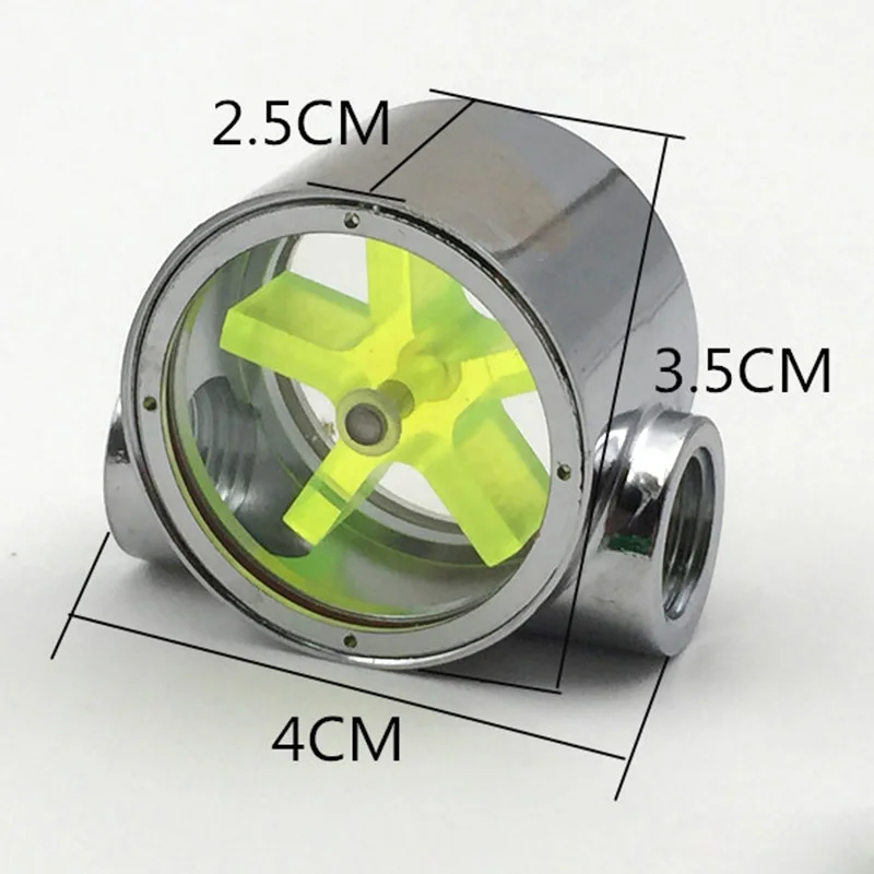 

G1/4 Threaded 2 Ways Metal Water Cooling Flow Meter Indicator Sensor Switch for PC Computer New Arrival