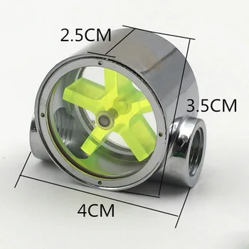 

G1/4 Threaded 2 Ways Metal Water Cooling Flow Meter Indicator Sensor Switch for PC Computer New Arrival