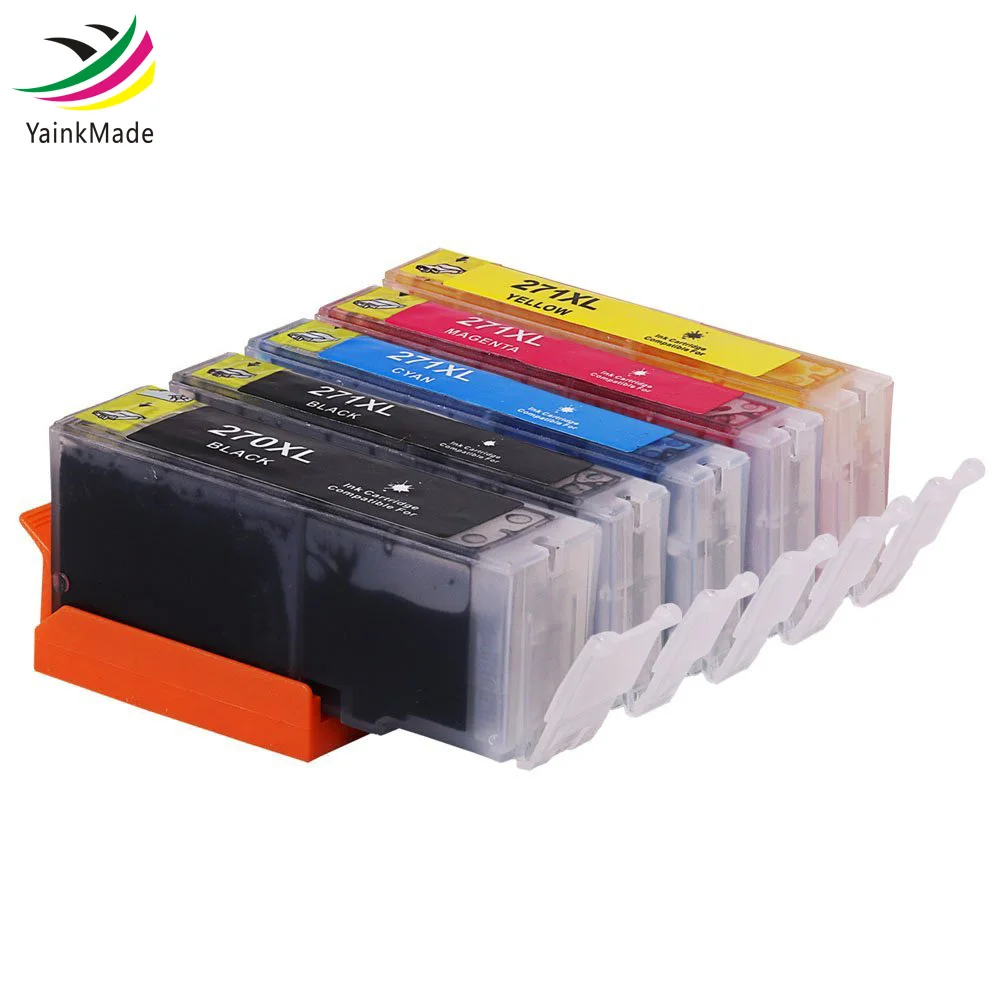 

Compatible Ink Cartridge Replacement for Canon PGI-270XL CLI-271XL PGI 270 XL CLI 271 XL 5 Pack for Canon PIXMA MG6820 MG5720