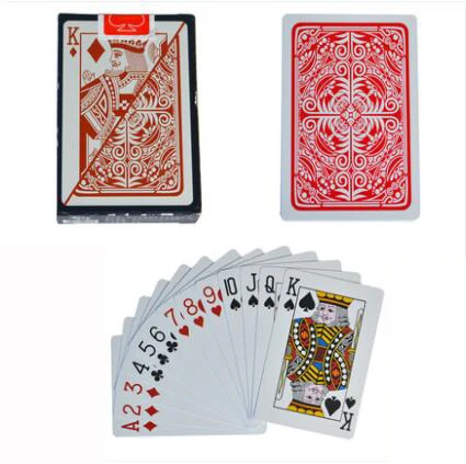 5735 RED ПВХ шаблон пластиковые водонепроницаемые взрослые игральные карты игры в покер карты; настольные игры 58*88 мм карты - Цвет: 5735 RED