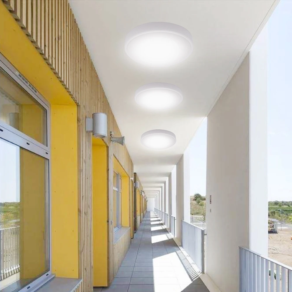 LED Outdoor Lighting 16W 20W SMD2835 LED Moisture Proof Ceiling Lamp IP65 Waterproof Bathroom Kitchen Corridor Yard Modern Lamp
