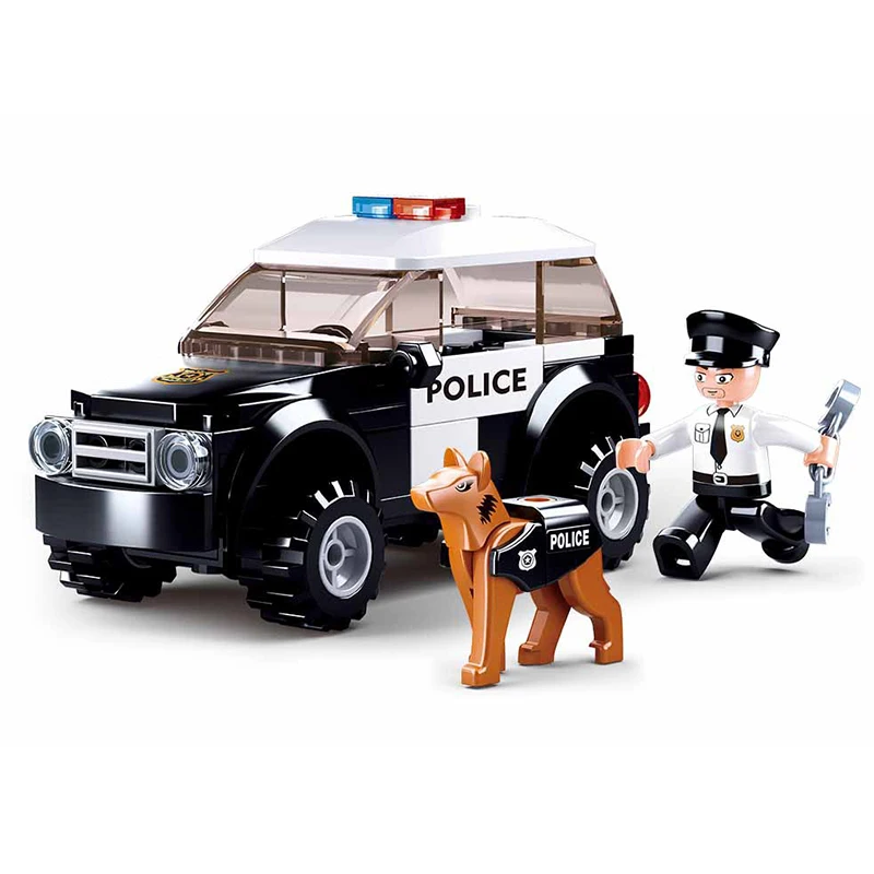 

2019 City Police SUV Car SWAT Policemen Dogs Building Blocks Figures Bricks Sets Model Compatible City Toy for children Kid Gift