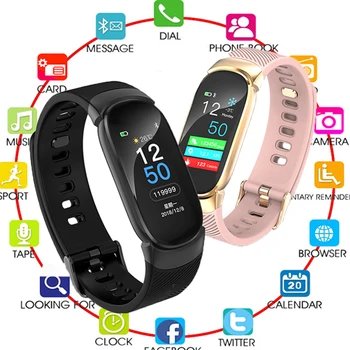 

2019 New Smart Watch Women IP67 Waterproof Watch Heart Rate Sleep Monitor Information Call Reminder Smart Sport Watch Men+ Box