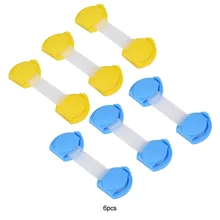 6 шт./лот Детская безопасность ящика замки Пластик Блокировка от детей защиты безопасности ребенка двери замок ящика шкафа Творческий Высокое качество