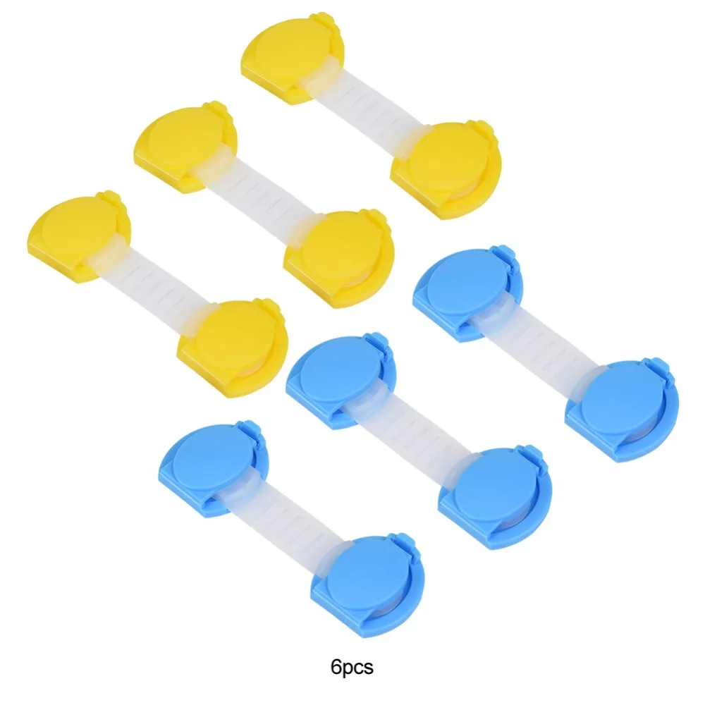 6Pcs/Lot Baby Safety Drawer Locks Plastic Child Lock Protection Baby