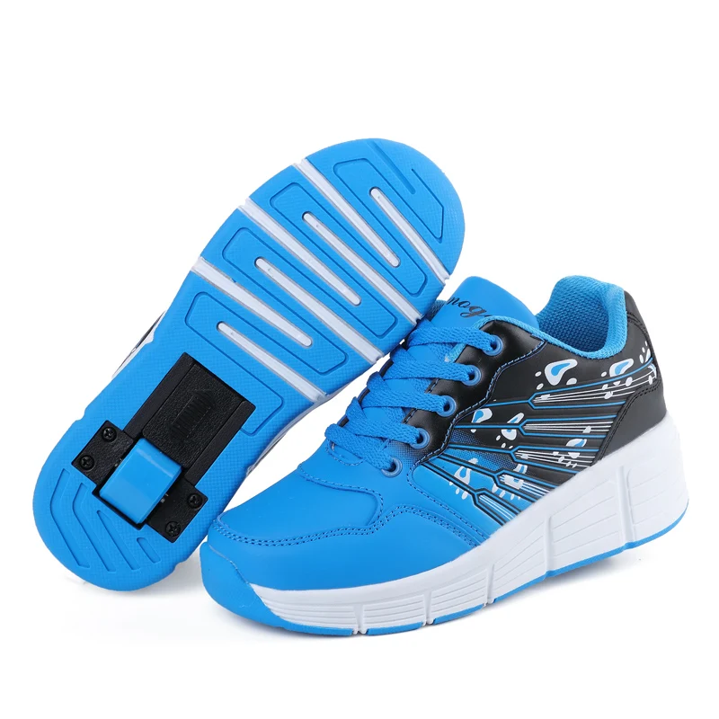 Fashion Children Roller Shoes Kids Sports Casual Roller Sakets Boys & Girls Wheel Shoes Breathable Kids Sneakers Eur Size 29-41 leather girl in boots