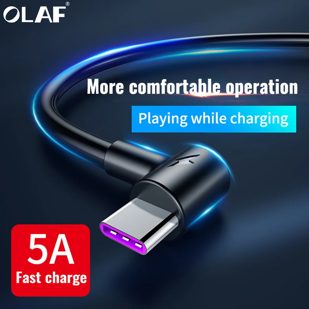 

5A Super Fast USB C Cable for Huawei P30 P20 Lite Xiaomi Mi 9 Quick Charge 3.0 USB Type C Charging Cable for Samsung A50 S10 S9