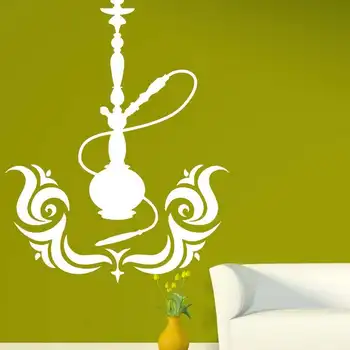 

Hookah Shop Decal Man Sticker Wall Decal Shisha Smoking Smoke Arabic Vinyl Stickers Art Mural