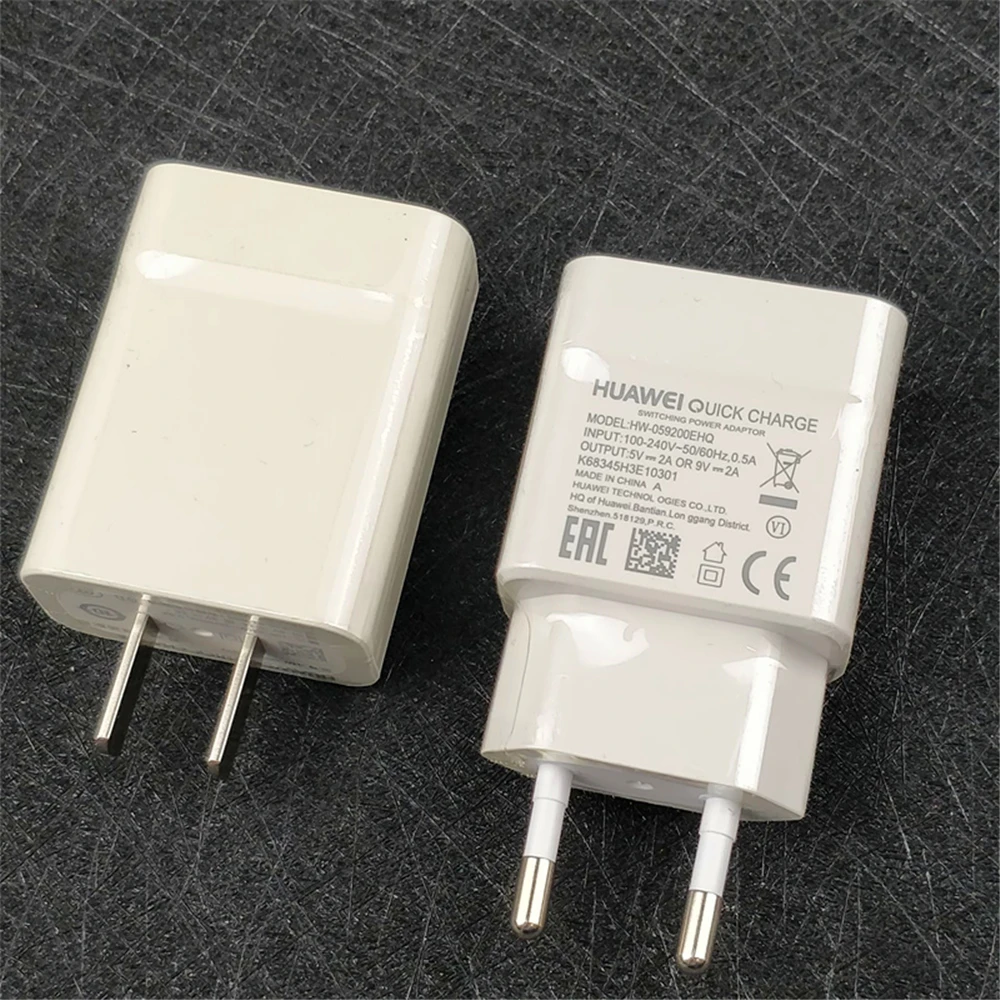 HUAWEI Быстрая Зарядка адаптер QuickCharge 9V 2A 18W micro USB кабель type-C Быстрая зарядка зарядные устройства для мобильных телефонов для P10 P9 P8