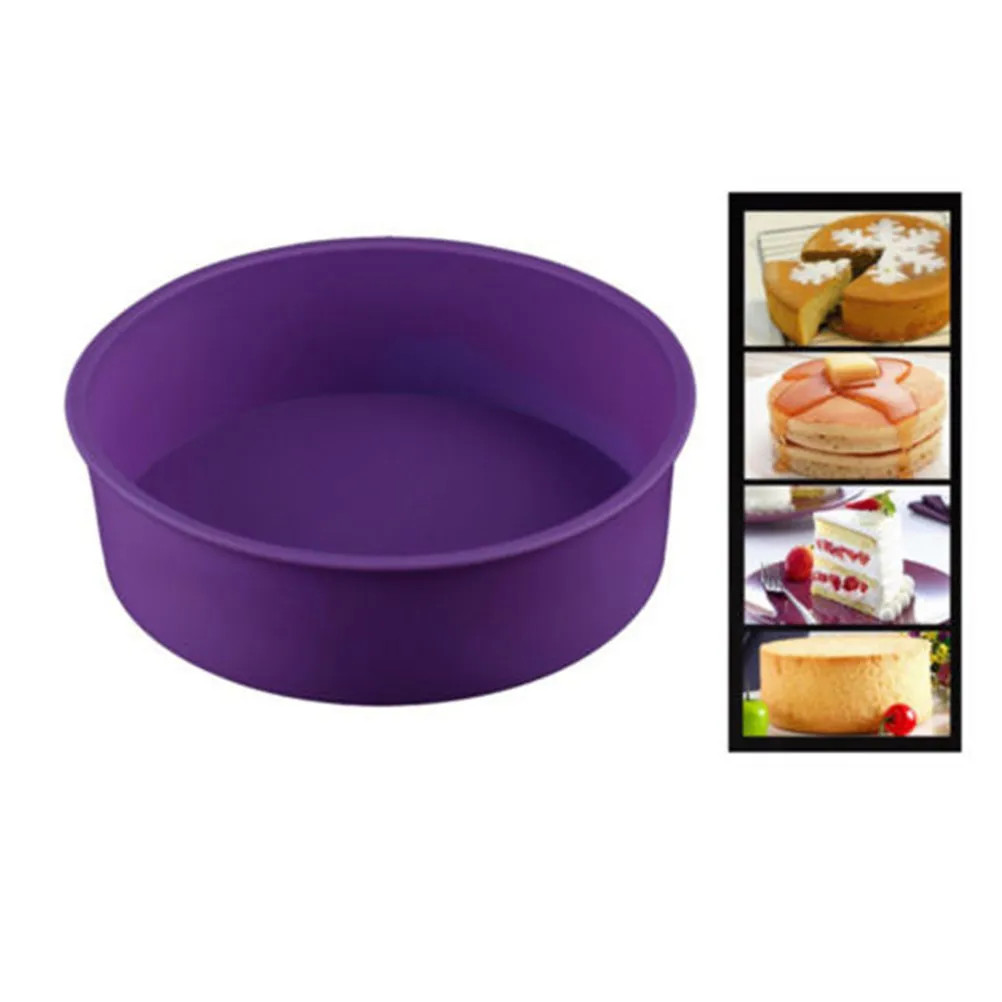 Pastry Baking Tray Mould Stencil Kitchen Bakeware For Party 3D Round Form Silicone Mold Cake Pan Muffin Decorating Tools |