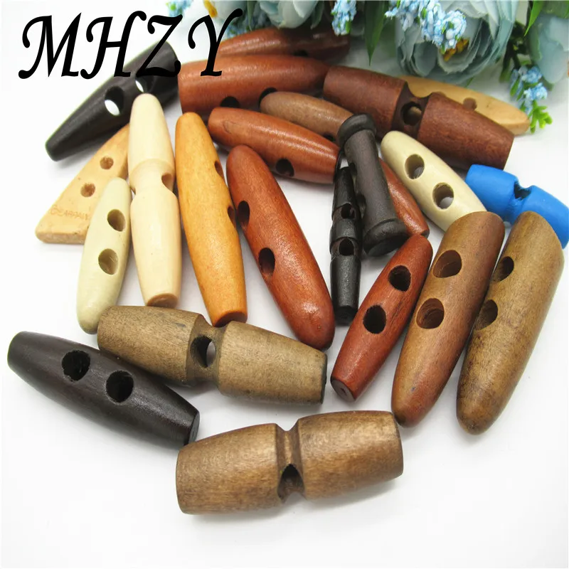 

20/30/50PCS MIX SIZE Natural brown green bronze Olive buckle wood buckle craft DIY baby Sewing apparel accessories GL04