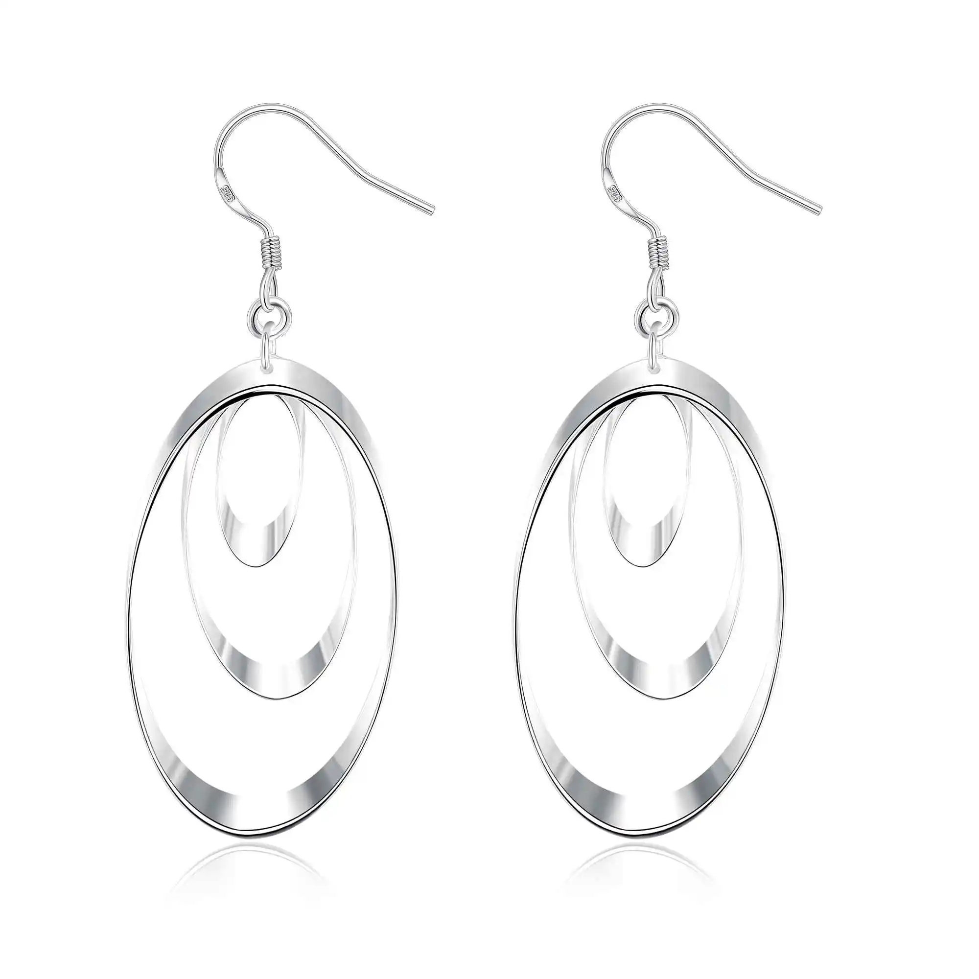 KITEAL 2018 Newest silver color women earrings Multi layer hollow oval drop leaf earing geometry brinco Personalized | Украшения и