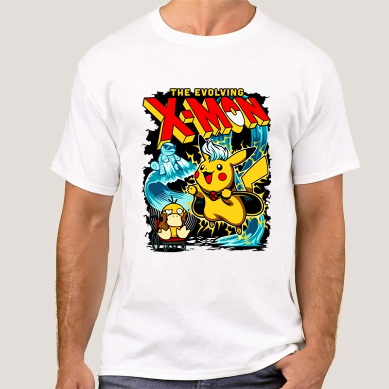 

Summer Pokemon GO T Shirt Tops Men O-neck Short Sleeve Comic Pika Pikachu T Shirts Mans Tshirts Tee 012