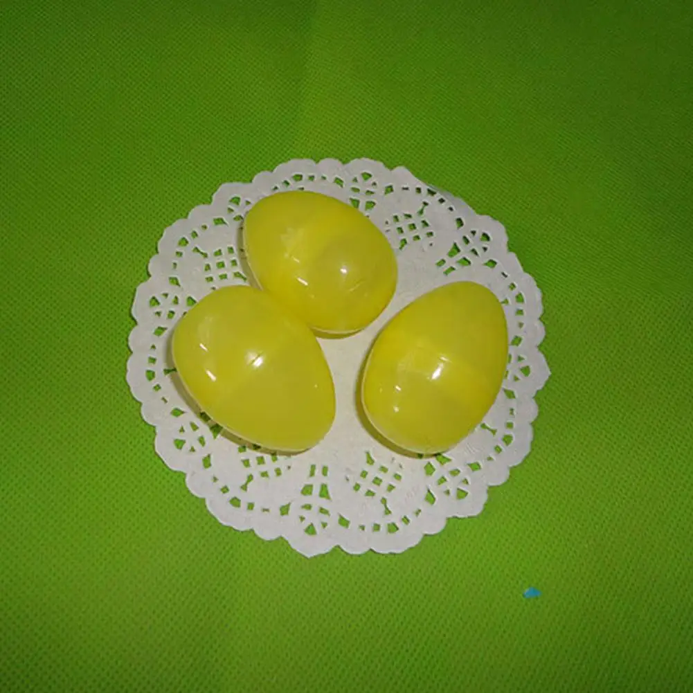 RCtown прочные пластиковые яркие красочные открытые пасхальные яйца разных цветов праздничные украшения 6 см