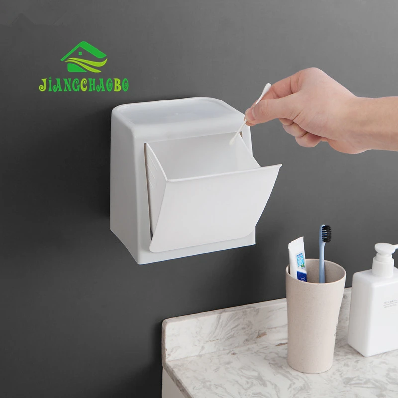 

JiangChaoBo Wall-mounted Automatic Rebound Trash Can Desktop Storage Box Can Be Separated Garbage Box Debris Bucket