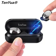 Tenyua M9 наушники-вкладыши TWS Bluetooth гарнитура Беспроводной Наушник металлический зарядный чехол мини стерео музыкальные bluetooth-наушники с микрофоном для телефона