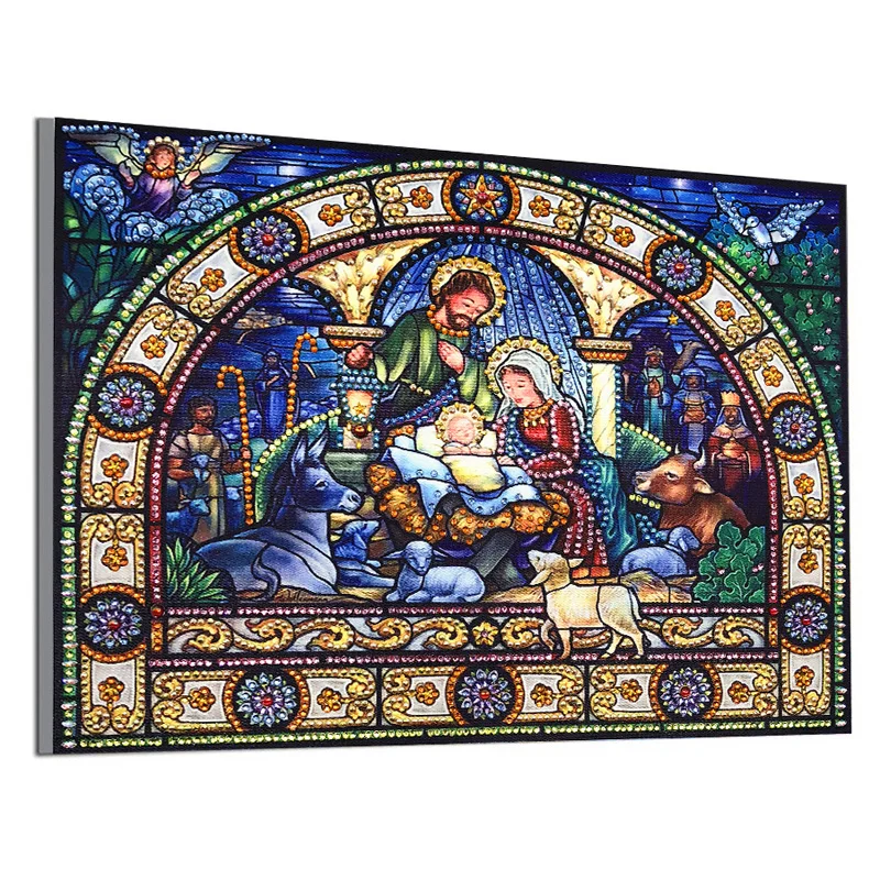 RUBOS DIY Diamond Painting Healer Pantheleimon Icon Religion Diamond Embroidery Mosaic Orthodox 5D Big Bead Pearls Crystal Sale (2)