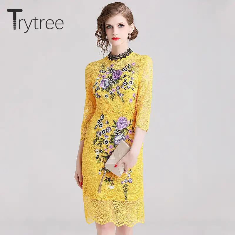 high street yellow dresses