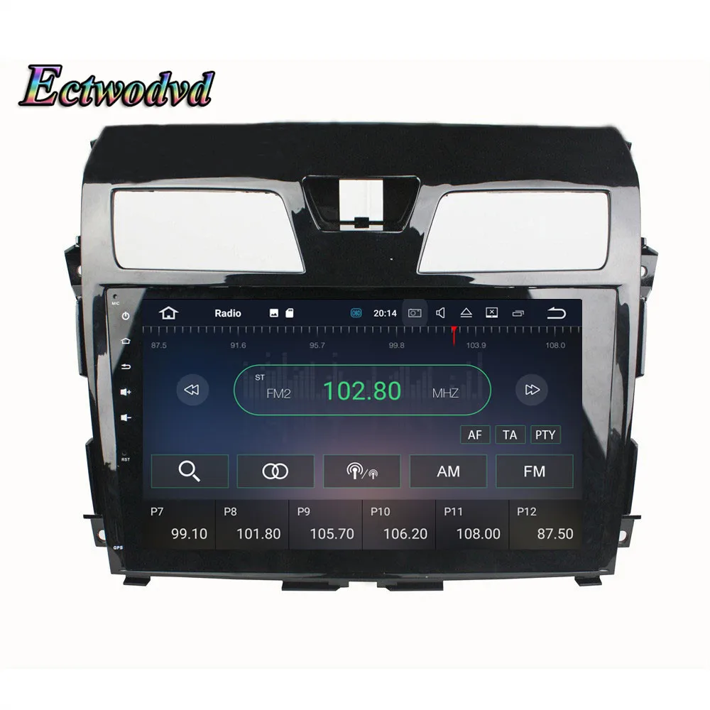 Excellent Ectwodvd Octa Core 4G RAM 64G ROM Android 9.0 Car Multimedia DVD Player GPS HeadUnit for Nissan Tenna 2013 2014 2015 17