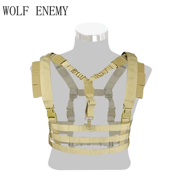 

Military Tactical Vest Airsoft Molle System Low Profile Chest Rig Removable Gun Sling Hunting Airsoft Paintball Gear