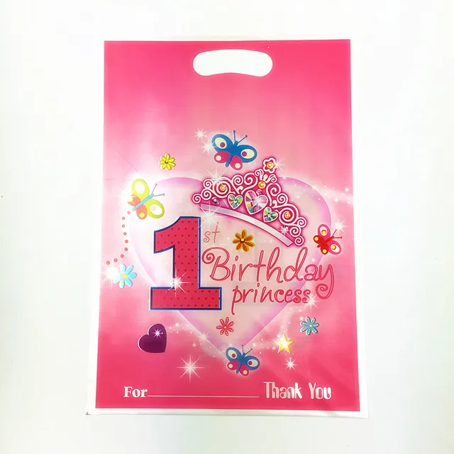 12pcs 1st Baby Birthday Theme Pe Printed Plastic Candy Bags Ping 12pcs 1st Baby Birthday Theme Pe Printed Plastic Candy Bags Ping Gift Bag For Kids