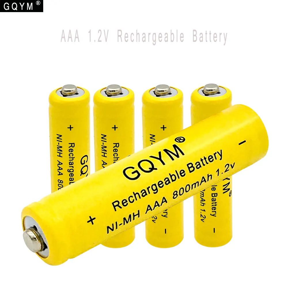 

GQYM 4pcs 1.2V Ni-MH AAA Rechargeable Battery 7# Rechargeable 800mAh 3A Neutral Battery Rechargeable battery