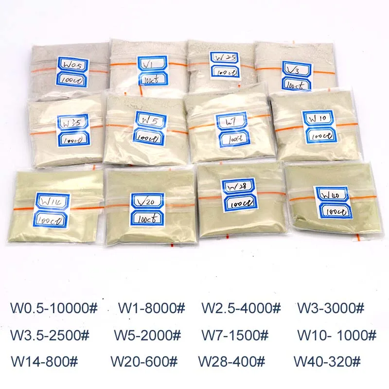 100 карат/20g W0.5 к W40 алмазный порошок для полировки микрон инструменты камня агат