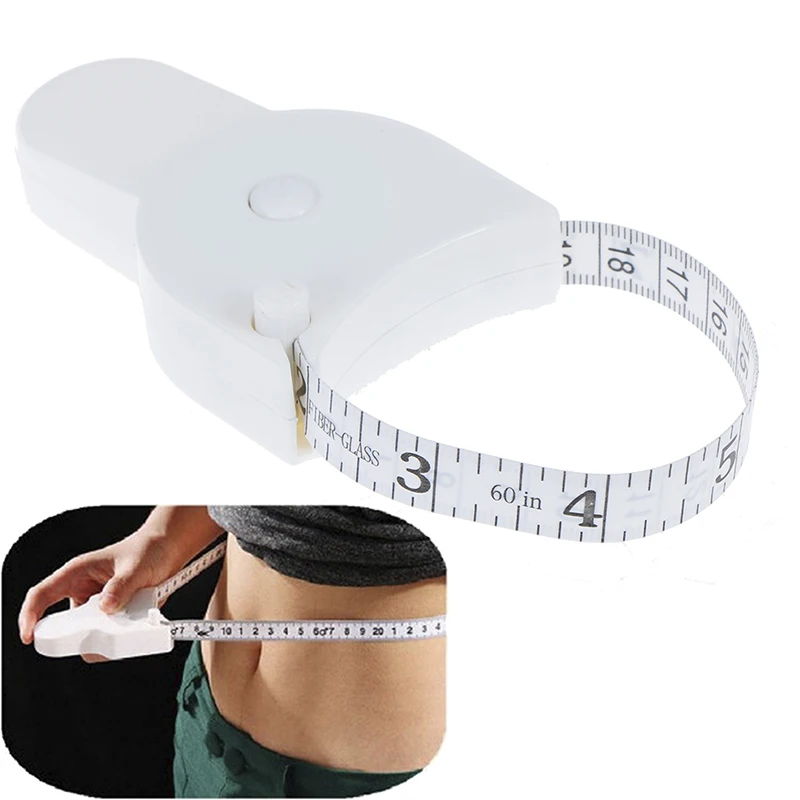 

Tape Measure Retractable Ruler Body Fat Weight Loss Measuring Waistline Tape For Fitness Accurate Caliper Gauging Tool 150cm