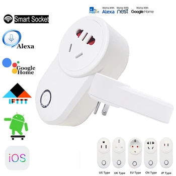 

Timethinker WiFi Smart Socket UK US EU Plug APP Remote Control Ewelink Wireless Power Outlet work with Alexa Echo Google Home