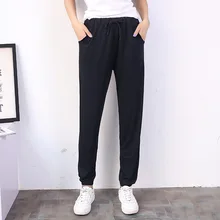 

Ejqyhqr Summer Women Clothing Modal Loose Lantern Wide Leg Movement Solid Ankle-length Pants Casual Comfortable Trousers