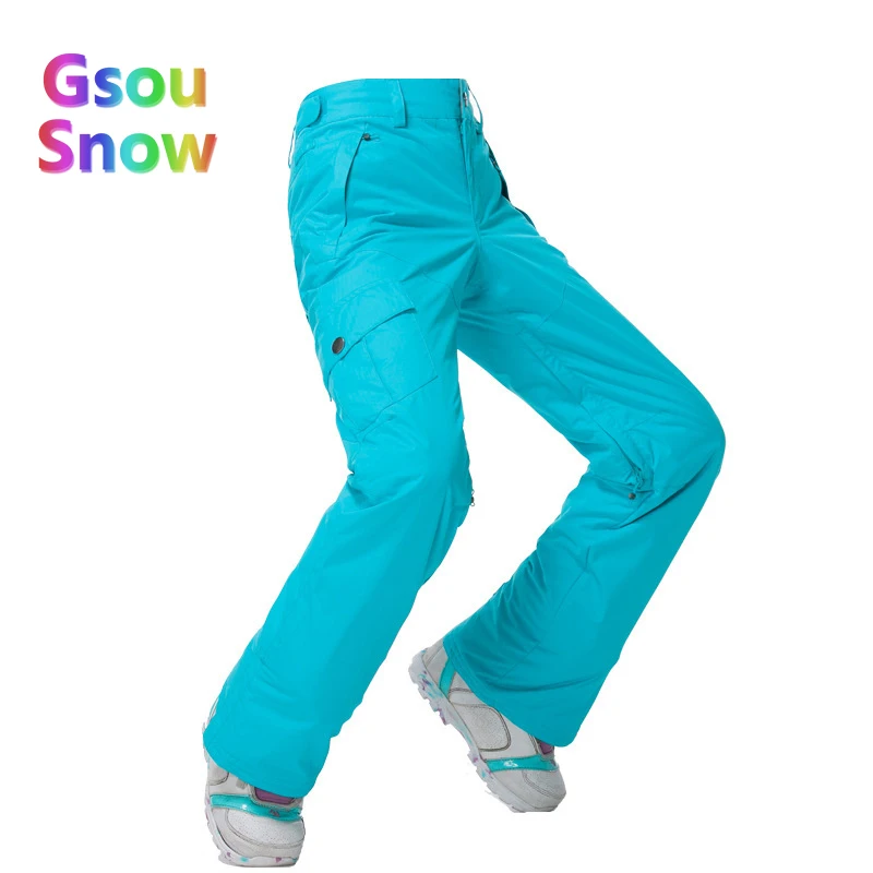 Gsou Sonw Outdoor Sports Winter Women's Skiing Clothing Snowboarding Sets Warmer Ski Jackets Waterproof Ski Pants Suits