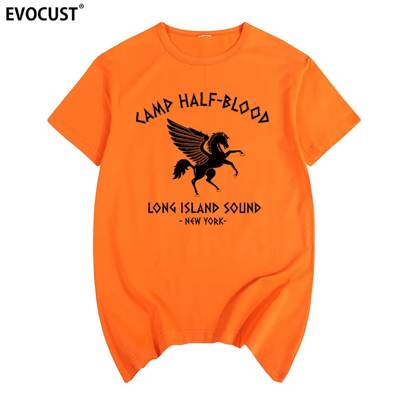 Camp half blood new York Long Island Sound Percy Jackson летняя футболка Хлопковая мужская Новая женская