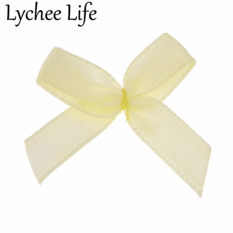 Lychee Life 72 шт. атласная мини-лента бант сплошной цвет шелковая лента украшение для подарочных коробок DIY ручной работы Швейные принадлежности для одежды