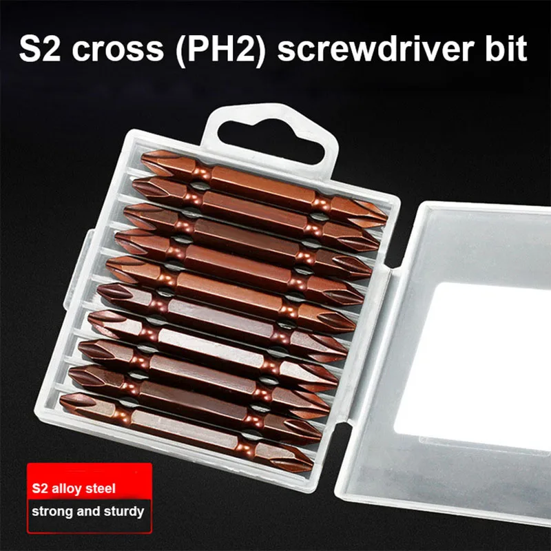 

UNeefull Lengthened Electric screwdriver bit 65-150mm Set S2 Steel Magnetic Double End PH2 Philips drill Head Screwdriver Bit