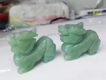

2 natural Dongling jade brave ornaments