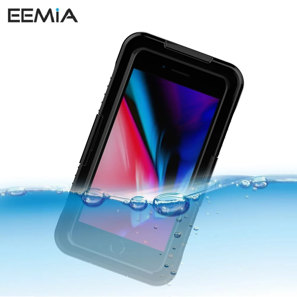 

Full Cover For iPhone 8 Plus Case Transparent Waterproof Shockproof Cell Phone Cases For iPhone 8/7/6 6S Plus Screen Touch EEMIA