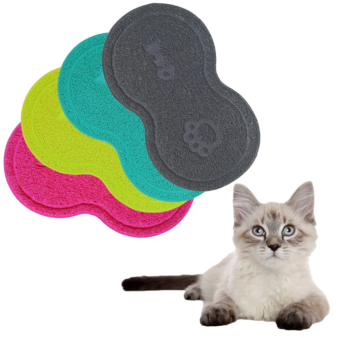 Cute Wipe Clean Pet Supplies Pet Dog Puppy Cat Feeding Mat Pad PVC Bed