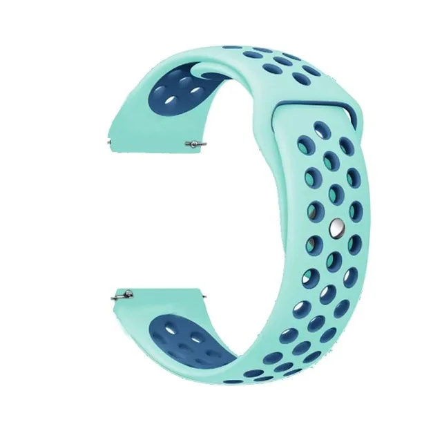 22 мм ремешок для samsung Galaxy Watch 46 мм gear S3 Frontier Ремешок Браслет Силиконовый ремешок для часов huawei GT ремешок gear S 3 46 мм - Цвет: teal-blue