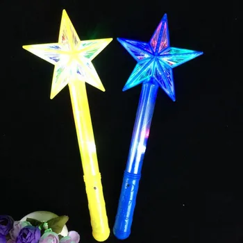 

Kids Girls Star LED Glow Sticks Flashing Magic Wands Sticks Light Up Toys Cheering Props Halloween Glow Party Supplies