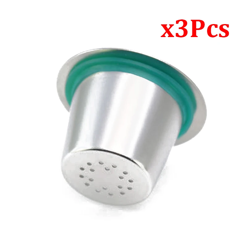 3pcs Stainless Steel Coffee Capsule For Nespresso Home Kitchen Reusable Coffeeware Coffee Machine Filter