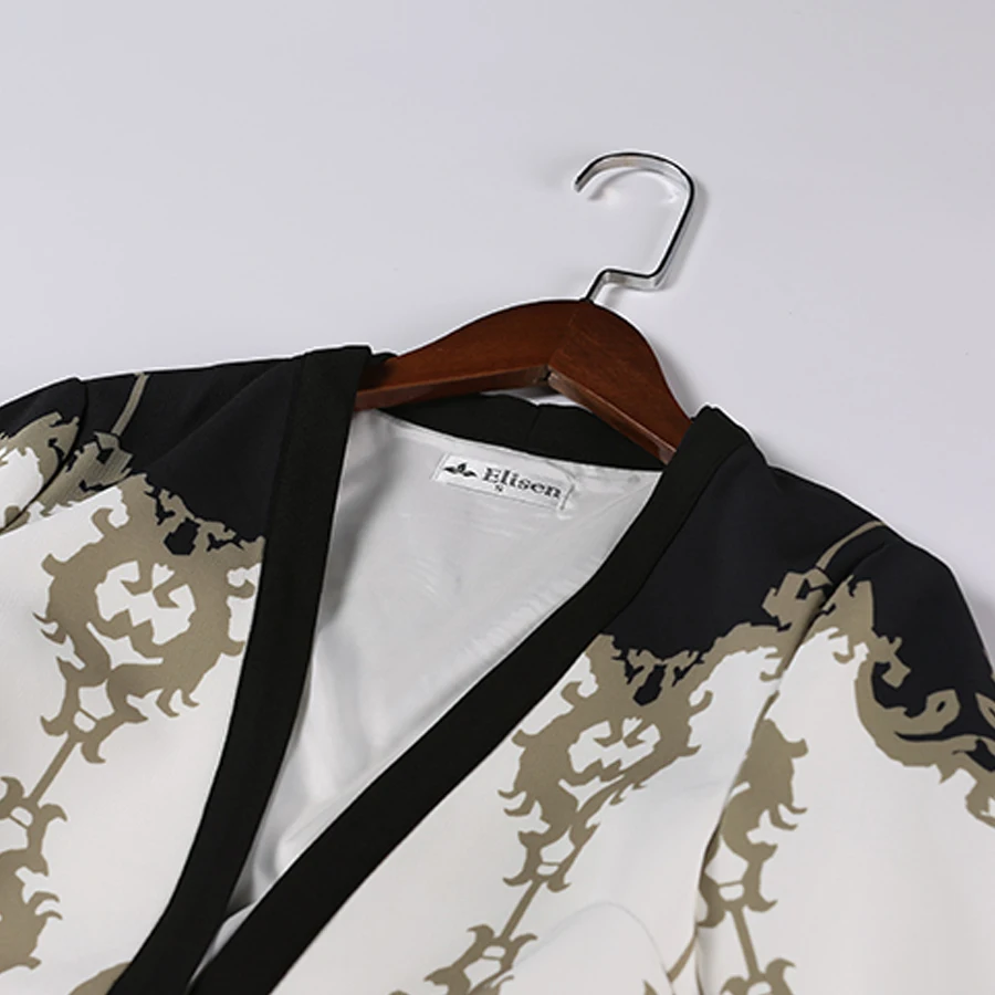 Vintage Gothic Jackets Women 2018 Autumn Winter New Slim Full Sleeve Abstract Flower Barroco Print Belt Cardigan Designer Jacket