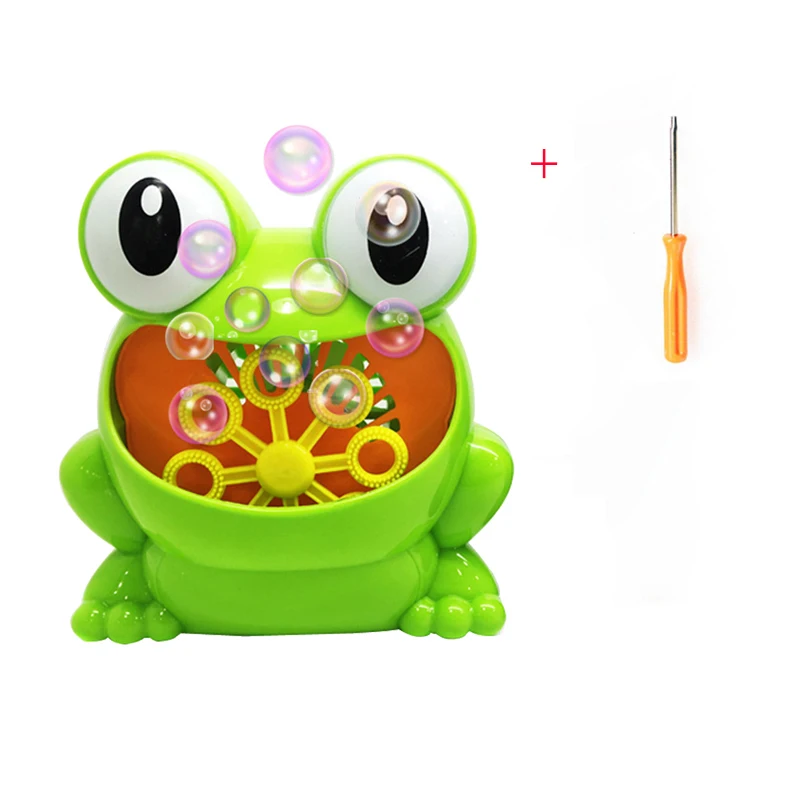 New Cute Frog Automatic Bubble Machine Blower Maker Party Summer Outdoor Toy for Kids Wholesale And 2