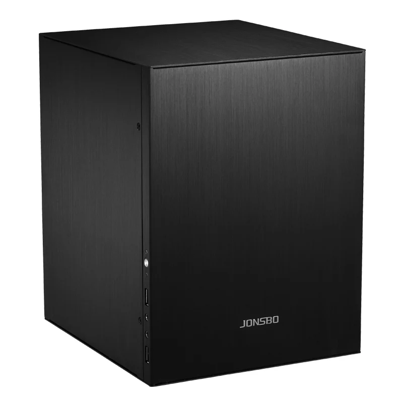 Black Jonsbo C2 серебристый алюминиевый мини ITX MATX чехол для компьютера USB3.0 игровой маленький шасси вентилятор C2S черный изопропиленовый для домашнего компьютера чехол - Цвет: Black