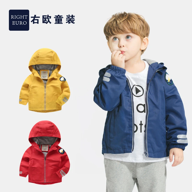 2018 на осень-зиму детская одежда Длинные рукава эластичные манжеты полиэстер тонкий и толстый на молнии с капюшоном повседневные куртки для