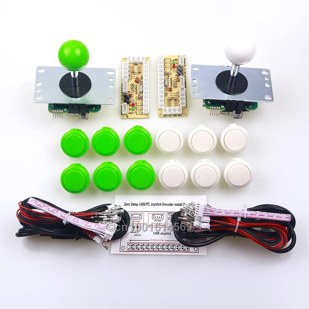 

New Arcade Sanwa DIY Kit Zero Delay USB Encoder For PC Sanwa Arcade Joystick + 12 x 30mm Sanwa Button OBSF-30 For MAME Games DIY